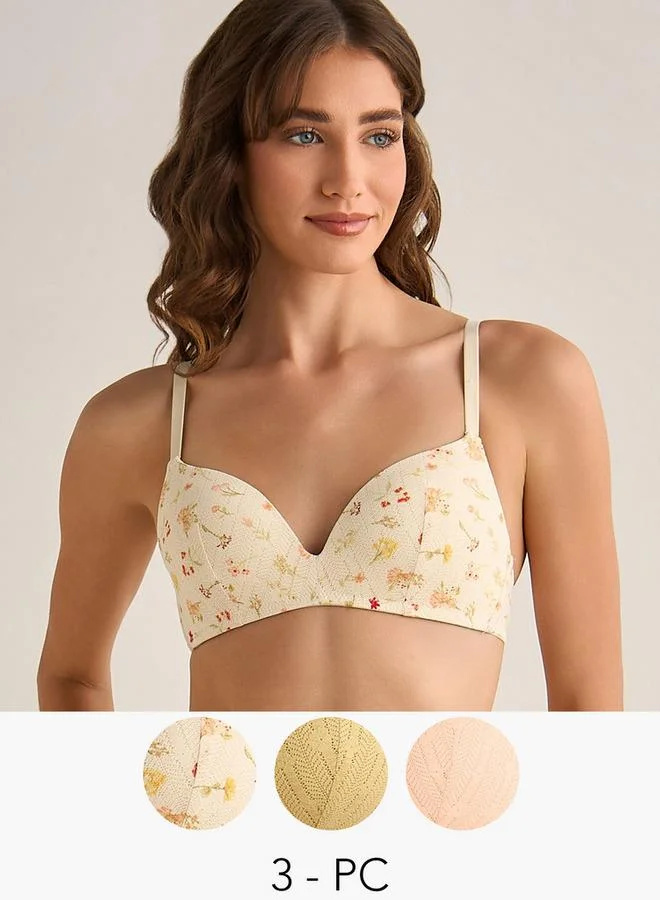 Splash FAV Pack of 3 Plunge Bra Seamless